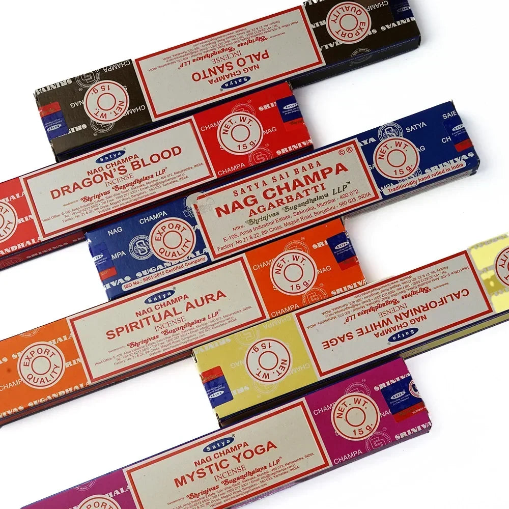 Sacred Nag Champa Incense Sticks – 6 Scent Collection