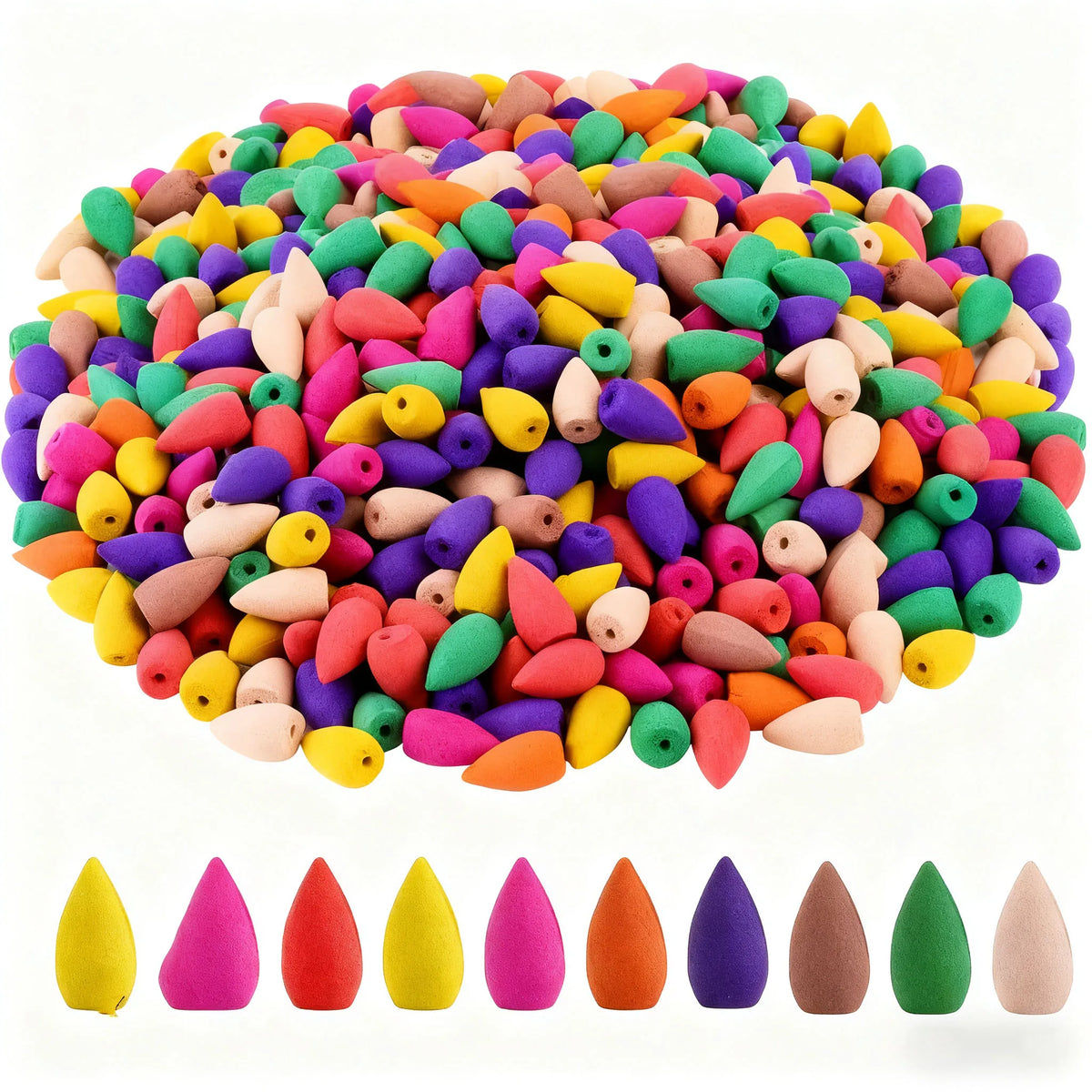 Backflow Incense Cones – 50-Piece Scent Collection
