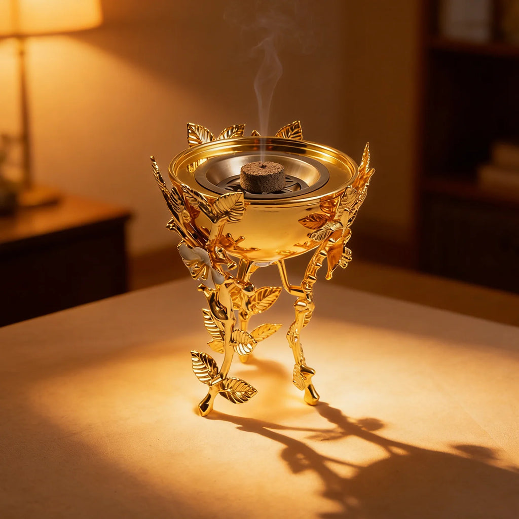 Luxury Sacred Arabesque Mabkhara Bakhoor Burner Set – Gold & Silver