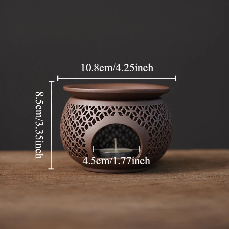 Ceramic Carved Incense Burner – Aromatherapy & Home Ritual Decor