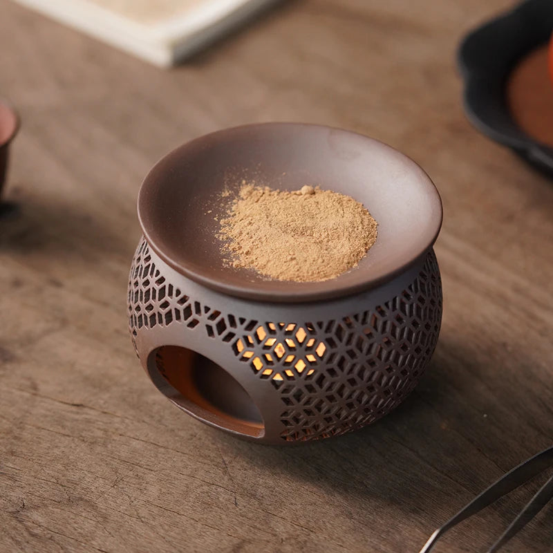 Ceramic Carved Incense Burner – Aromatherapy & Home Ritual Decor