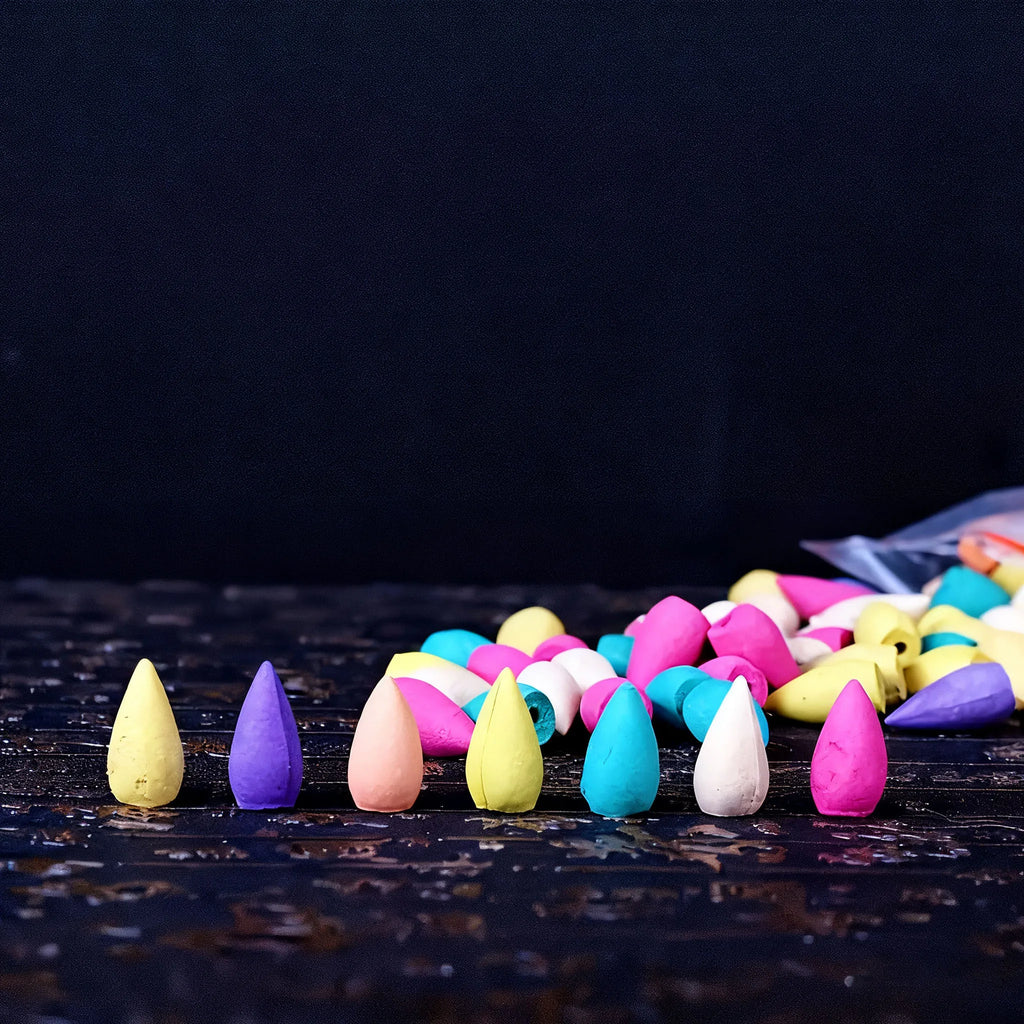 Backflow Incense Cones – 50-Piece Scent Collection