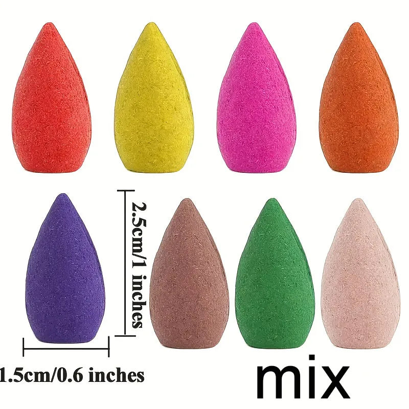 Backflow Incense Cones – 50-Piece Scent Collection