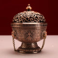 Tibetan-Inspired Golden Hanging Incense Burner – Meditation & Sacred Home Décor