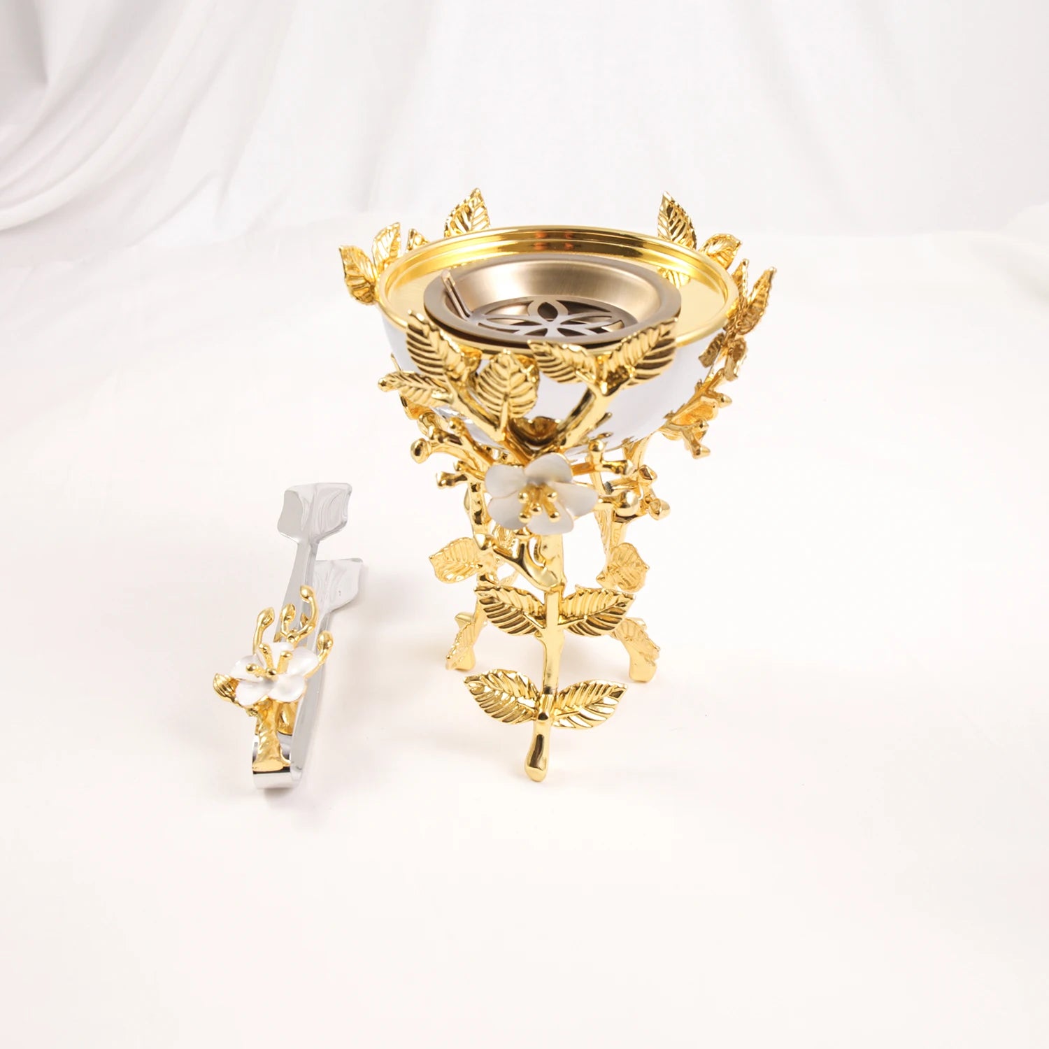 Luxury Sacred Arabesque Mabkhara Bakhoor Burner Set – Gold & Silver